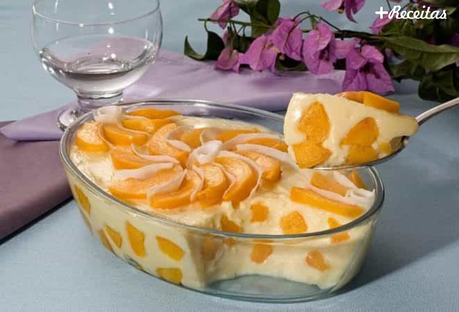 Creme gelado de pêssego