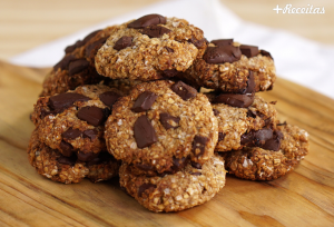 Cookie Integral de Aveia com Gotas de Chocolate Amargo