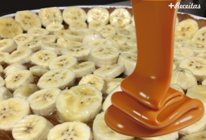 Doce de banana com doce de leite