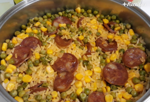 Arroz com calabresa