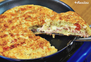 Torta de frigideira sabor pizza